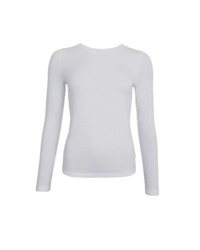 Tea síðerma bolur hvítur