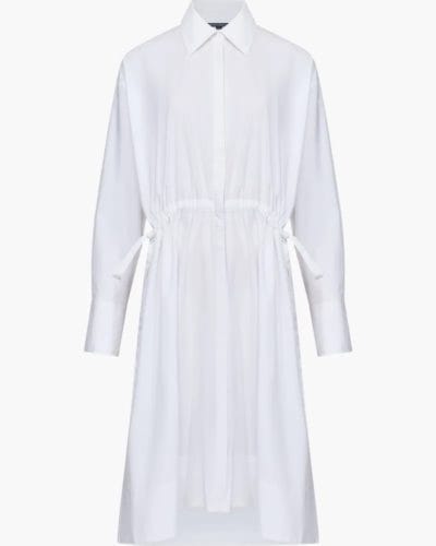French Connection Rhodes White Poplin Shirt Dress