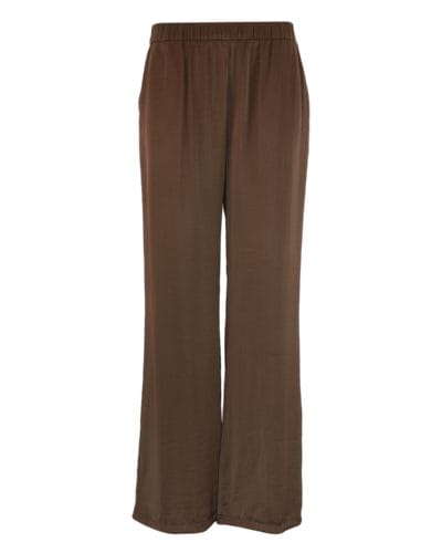 CONTINUE Roberta satin pants brown