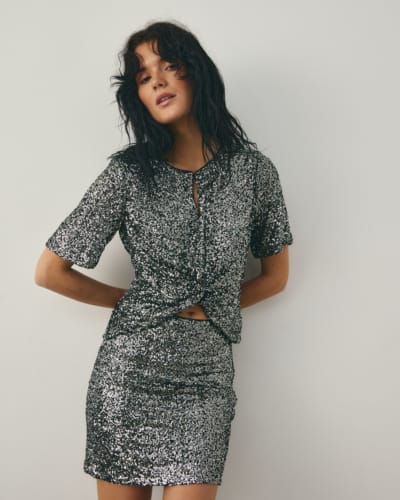 NOELLA Lemon blouse black/silver