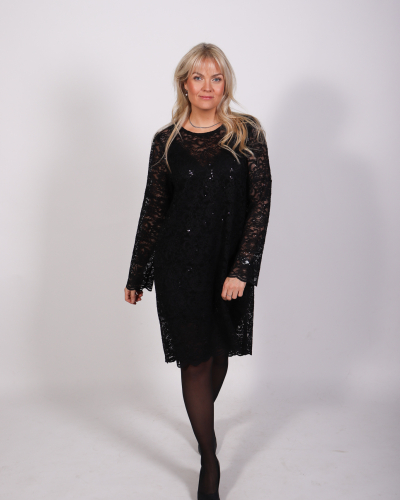 RYK blúndukjóll svartur