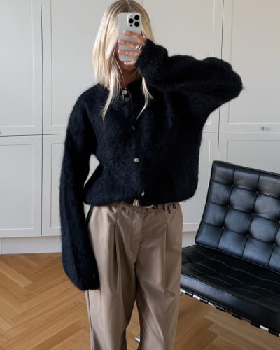 NOELLA N-KAE MOHAIR CARDIGAN NAVY