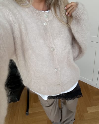 NOELLA N-KAE MOHAIR CARDIGAN OYSTER