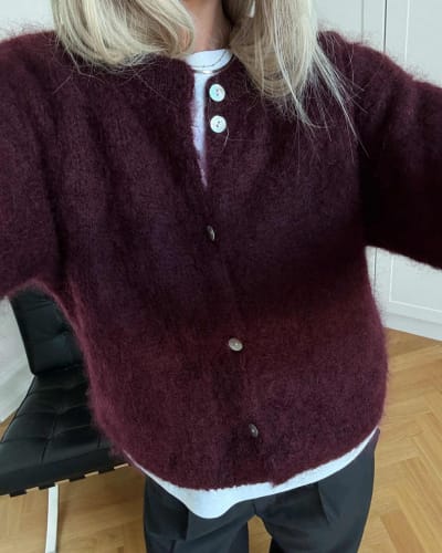 NOELLA N-KAE MOHAIR CARDIGAN WINETASTING