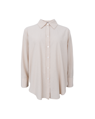 BCSTARRY rhinestone shirt - Cream