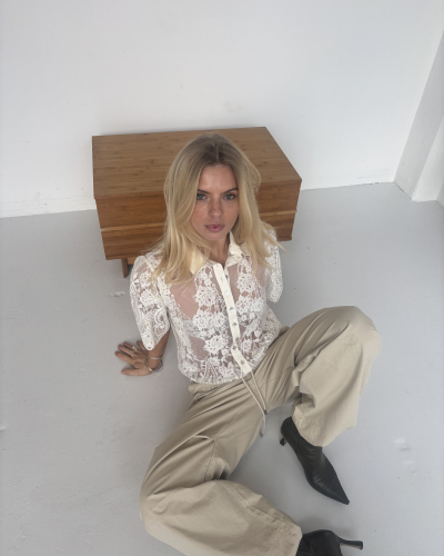 CONTINUE Paloma lace shirt off white