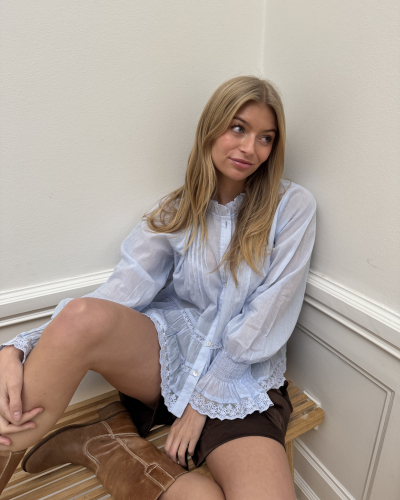 CONTINUE Audrey long sleeve light blue