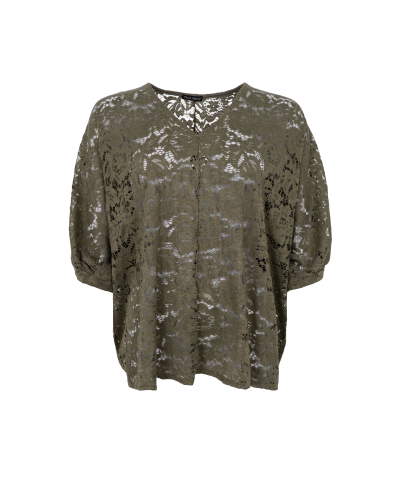 BCDebbie lace blouse Army