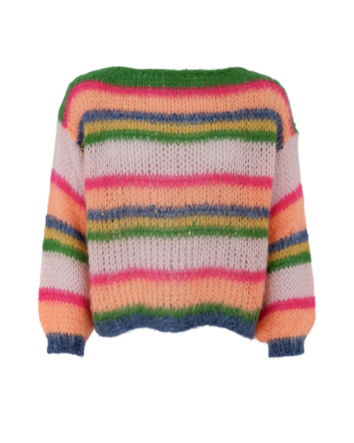 BCAnna Orange multi stripe jumper