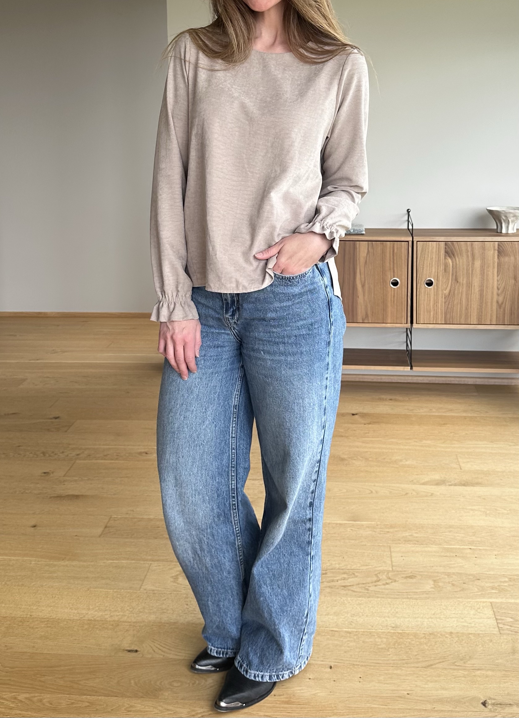 Fjóla skyrta sand