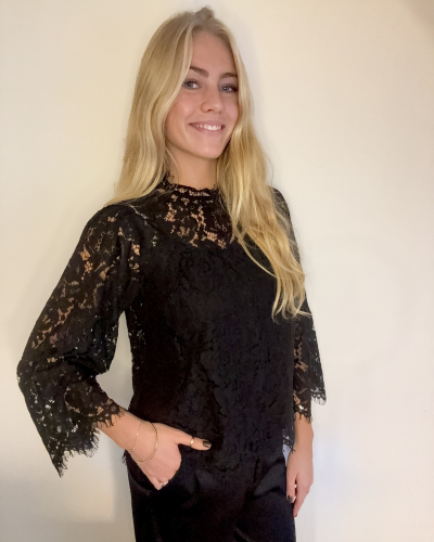 CONTINUE Valeri shirt lace black