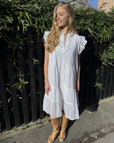 CONTINUE Audrey dress white