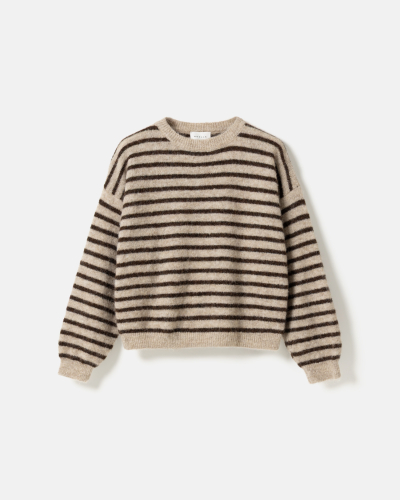 NOELLA N-MAFALDA KNIT BROWN SAND STRIPE