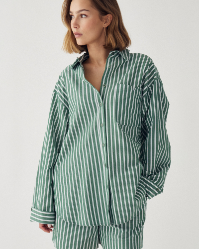 NOELLA N-Marlon shirt Drayton Green Stripe