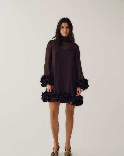 NOELLA LATANIA DRESS CHOCOLATE