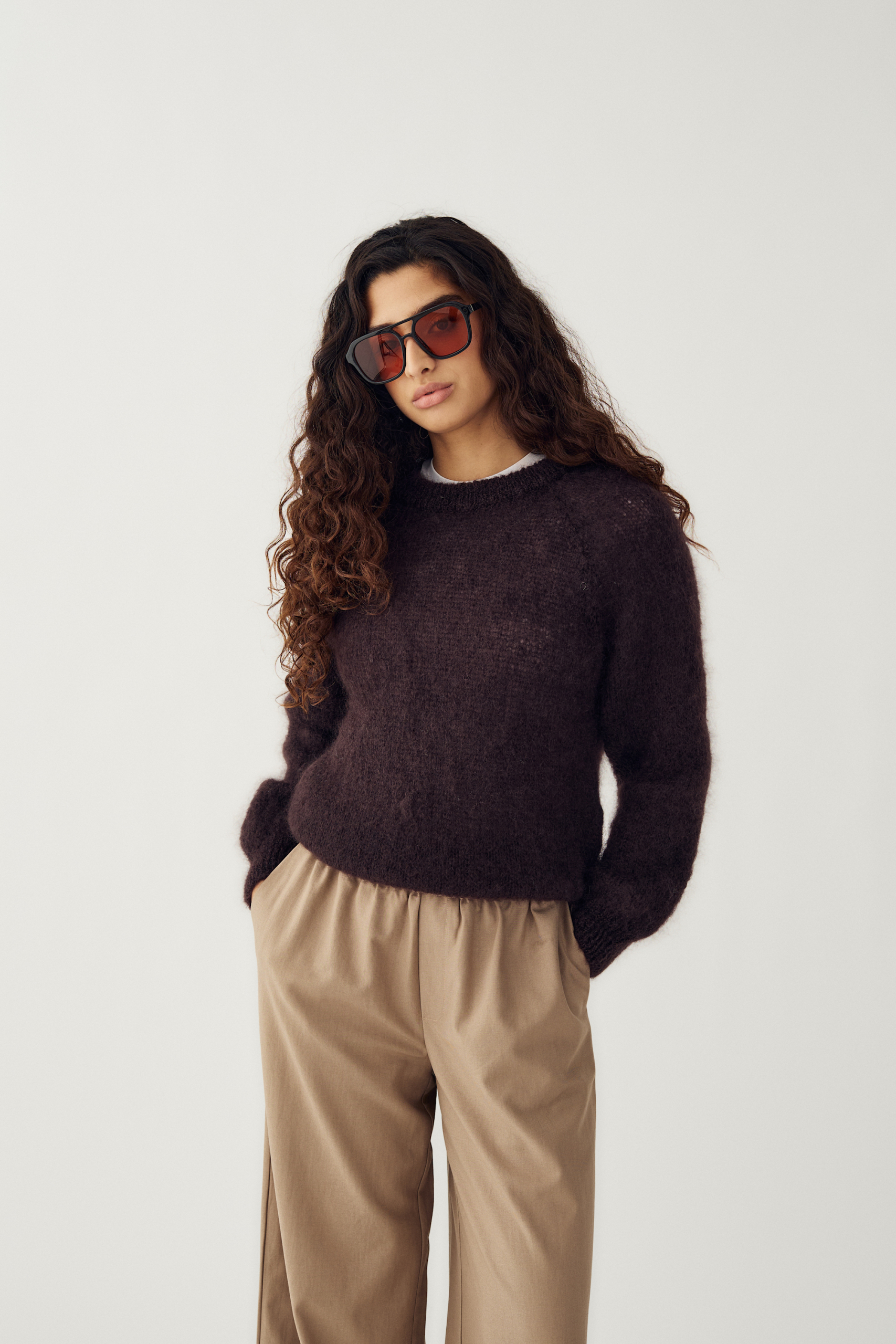 NOELLA N-LATORA MOHAIR BROWN CHOCOLATE