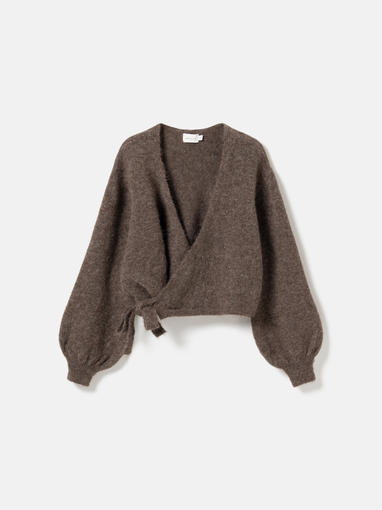 NOELLA N-MAELEE KNIT CARDIGAN MEDIUM GREY MELANGE - Image 4