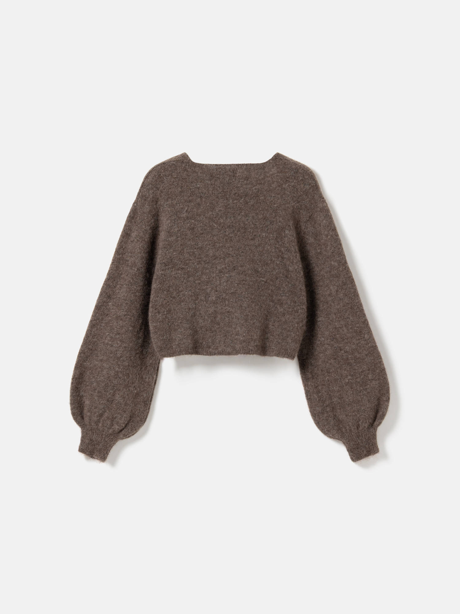 NOELLA N-MAELEE KNIT CARDIGAN MEDIUM GREY MELANGE - Image 5