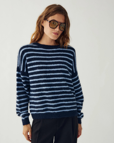 NOELLA N-MAFALDA KNIT BLUE STRIPE